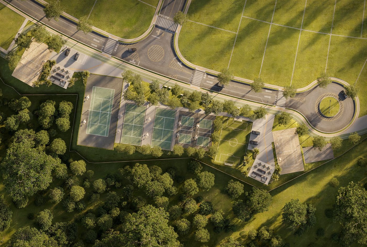 Quadras e espaços de esportes do Vivens